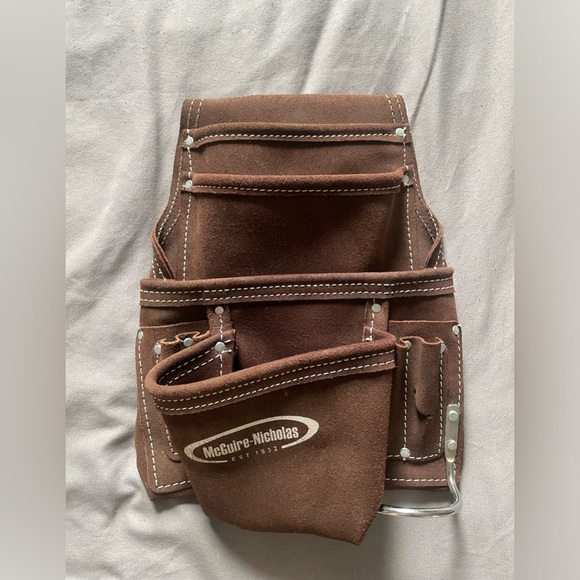 McGuire Nicholas Suede Leather Tool Pocket Belt - Picture 1 of 6
